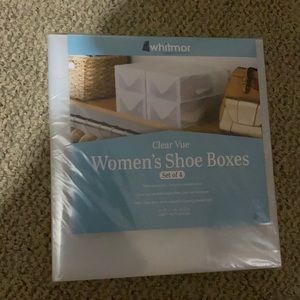 Shoe storage boxes set of 4
